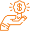 a hand holding a dollar sign